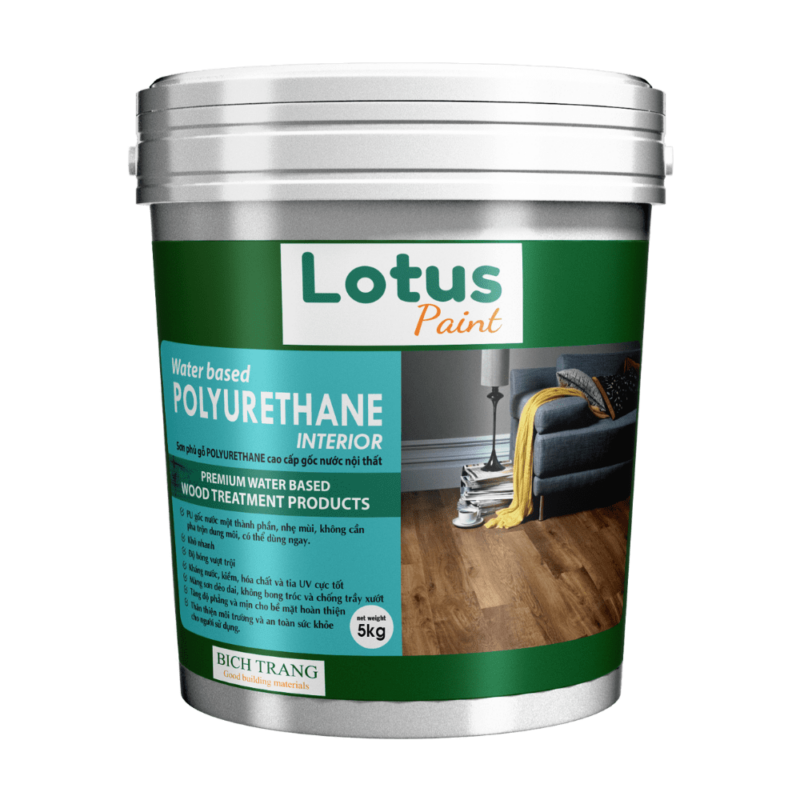 Sơn Phủ Bóng Gỗ Nội Thất Gốc Nước Polyurethane Interior