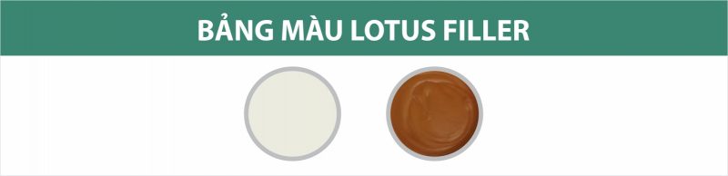 Bảng màu keo trám trét lỗ đinh và xử lý khiếm khuyết Lotus Filler