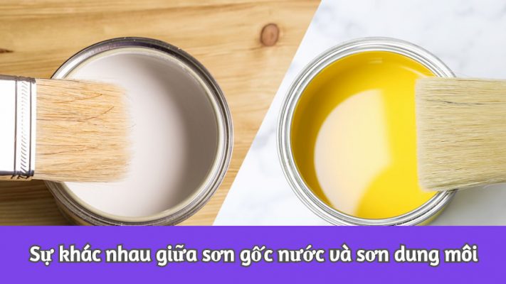 Sự khác nhau giữa sơn gốc nước và sơn dung môi