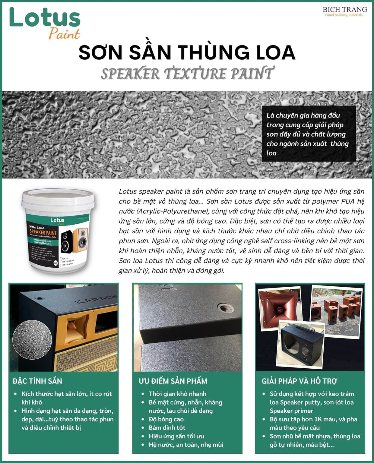 Sơn sần thùng loa Lotus Spaeker Paint