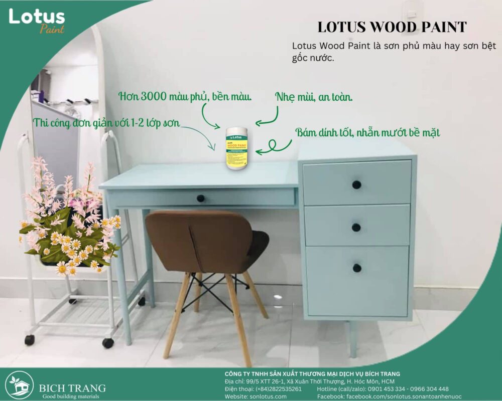 Làm mới đồ gỗ đón tết với sơn Lotus Wood Paint Làm mới đồ gỗ đón tết với sơn Lotus Wood Paint