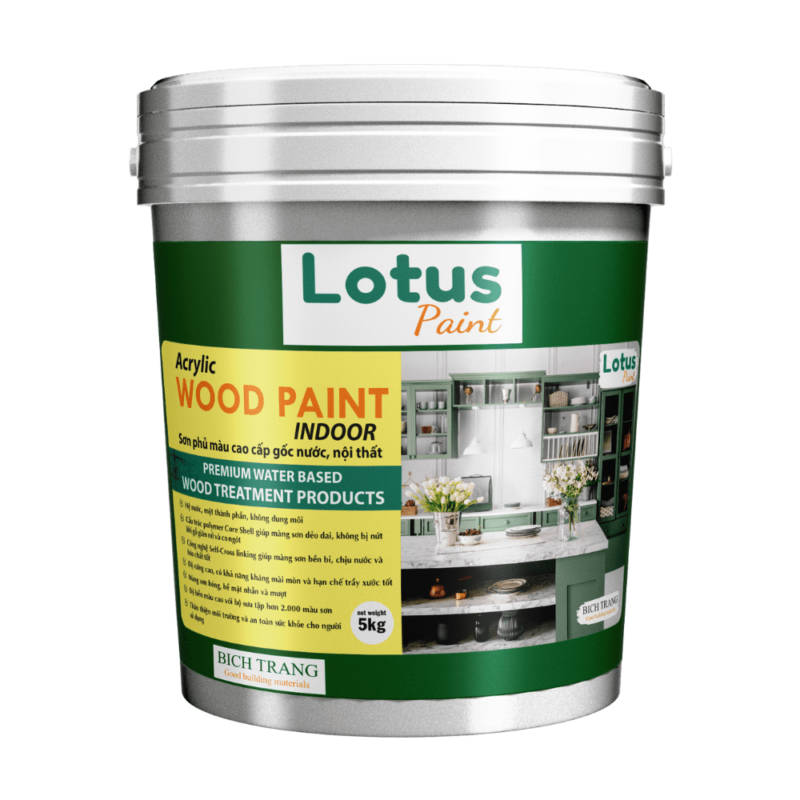 Sơn phủ màu gỗ cao cấp Lotus Wood Paint - Indoor