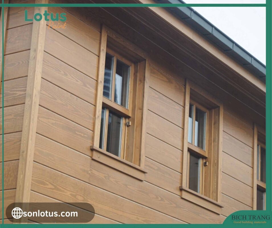 Nhà sử dụng sơn kim loại hiệu ứng giả gỗ Lotus