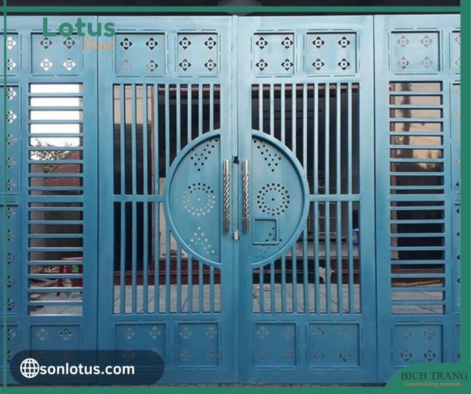 Màu sơn cửa sắt xanh biển mát mẻ