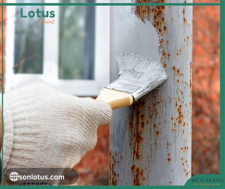 Sử dụng sơn chống rỉ kim loại lên bề mặt bị rỉ sét