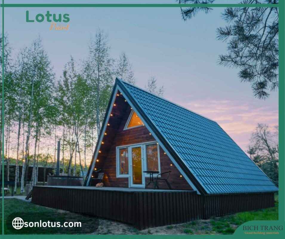 Nhà bungalow lắp ghép tam giác