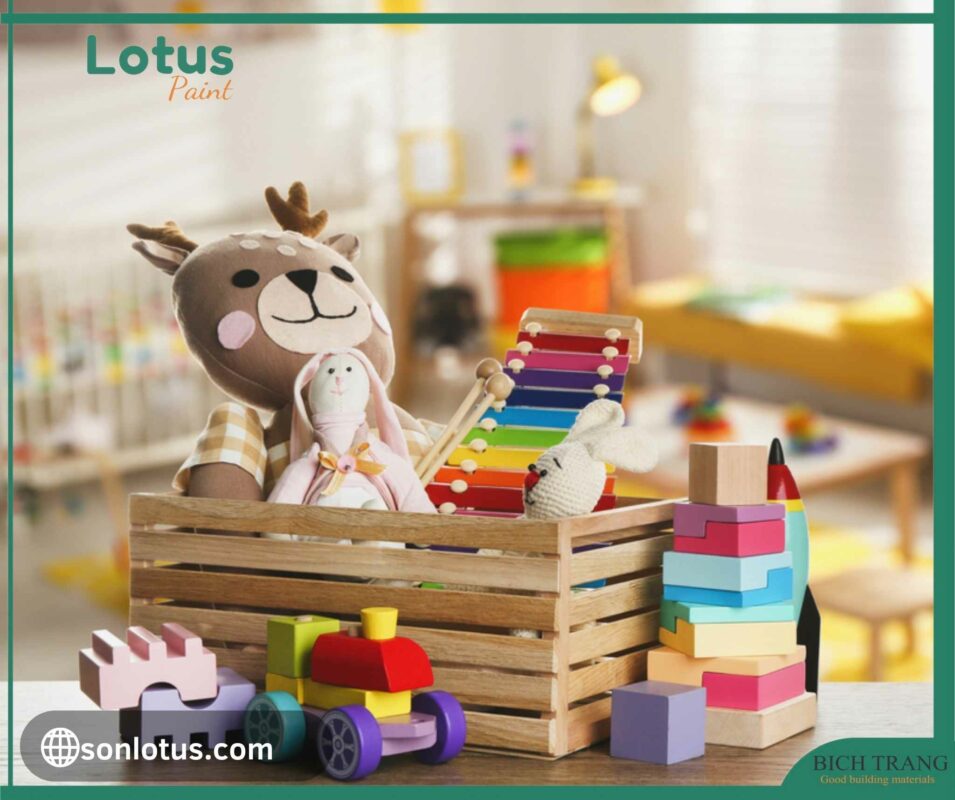 Đồ chơi an toàn cho trẻ em sử dụng sơn gỗ hệ nước Lotus