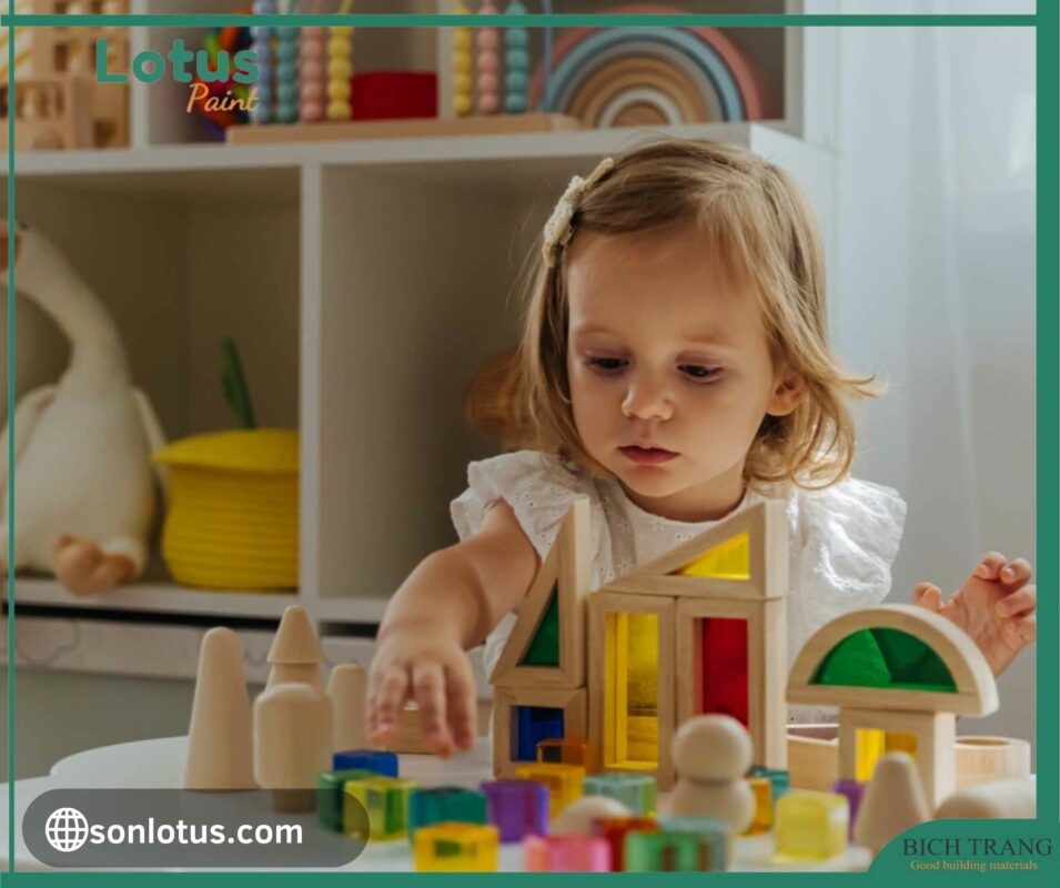 Đồ chơi trẻ em sơn gỗ hệ nước an toàn sức khỏe